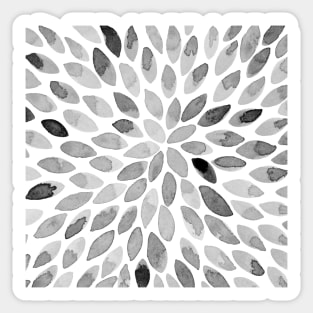 Watercolor brush strokes - black and white Sticker